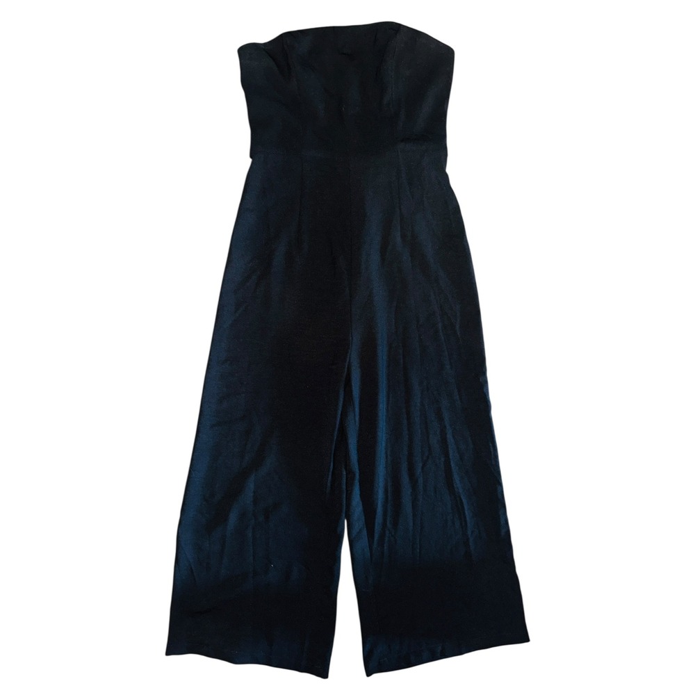 WB6 Polly Black Strapless Wide Leg Jumpsuit Size 6 Party Cocktail